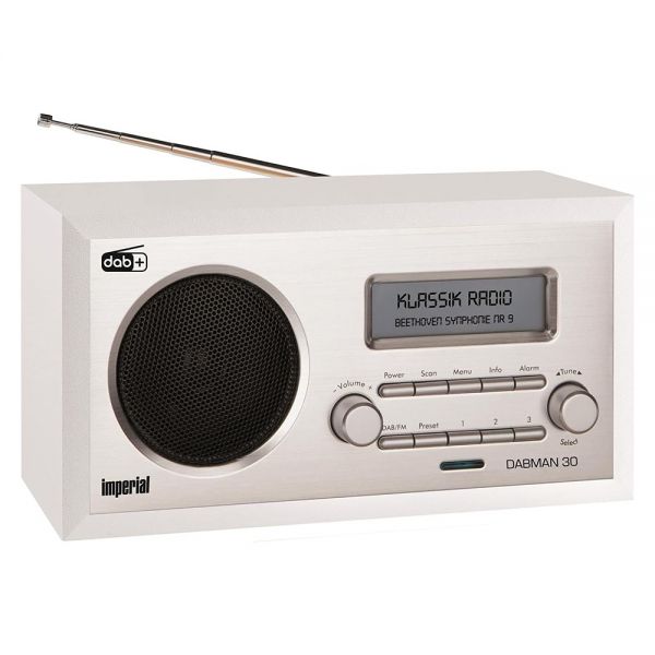 Imperial DABMAN 30 Weiß Tragbares DAB+ Digitalradio DAB & UKW-Radio Mono Retro