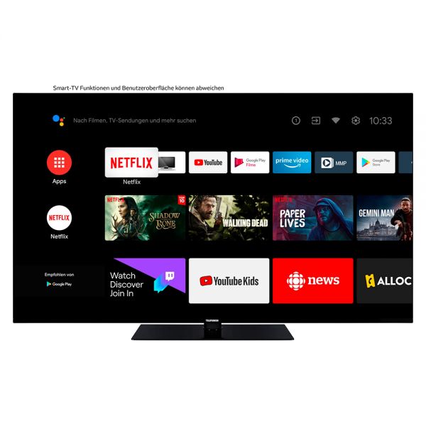 Telefunken D65V950M2CWH LED-Fernseher 164cm 65 Zoll 4K Smart-TV HDR10 1800Hz PVR gebraucht