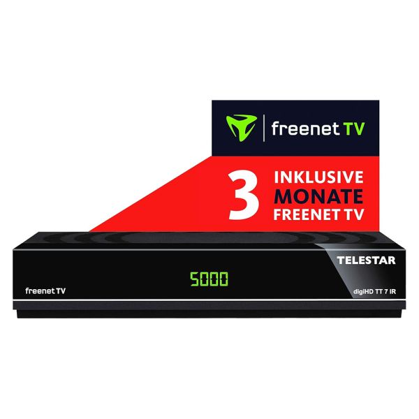 Telestar digiHD TT 7 IR DVB-T2 HD Receiver inkl 3 Monate freenet TV DVB-C Kabelreceiver PVR ready