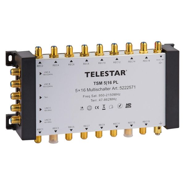 TELESTAR TSM 5/16 Premium Line Multischalter Multiswitch DiSEqC Verteiler 16 Teilnmehmer